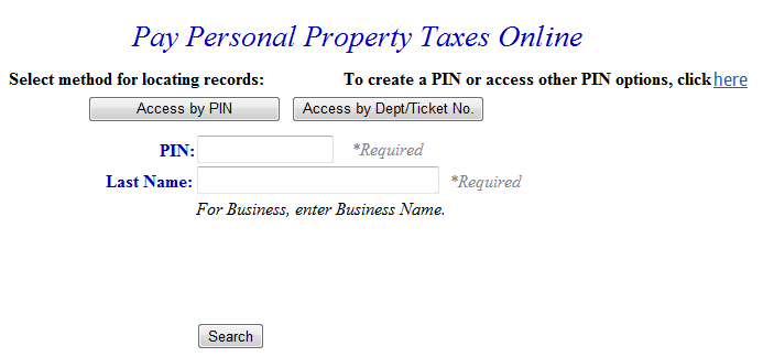 Pay by PIN example screen